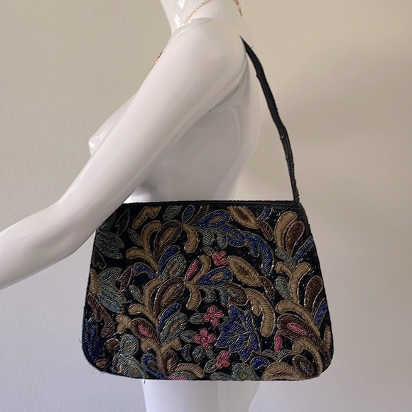Handbags - Beaded bag 9.5” x 13”, 20” strap.